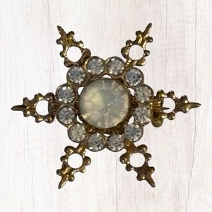 🌼VTG Rhinestone Starburst Brooch
